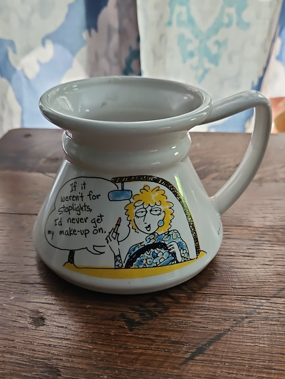 Hallmark White Ceramic Novelty No Spill Coffee Tea Mug Cup Vintage